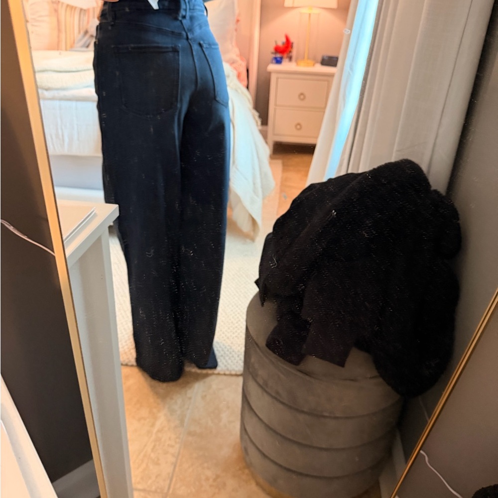 NWT Good American Dark Wash Flare Jeans - Picture 2 of 5